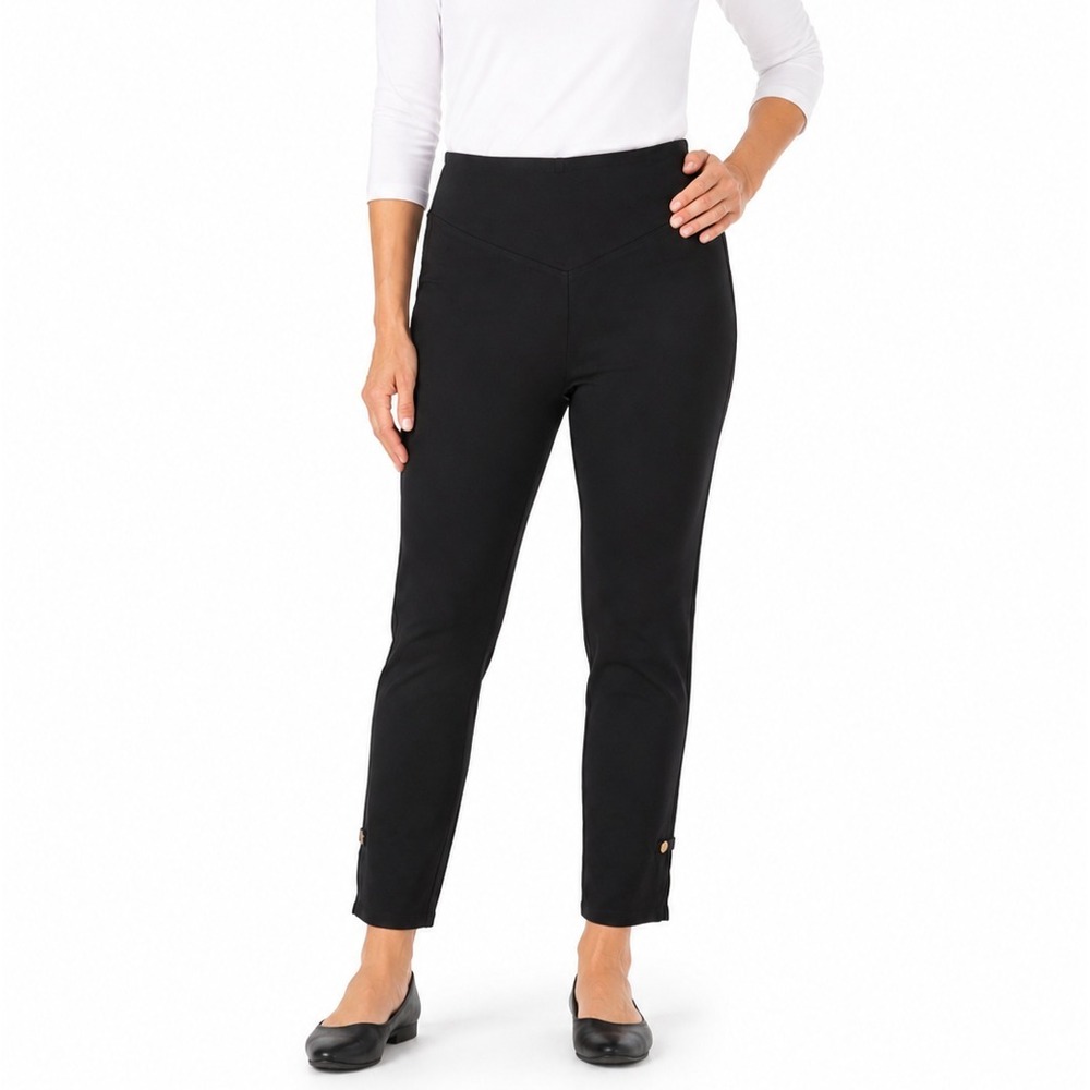 wicked by Women with Control Petite Slim Leg Ankle Pants Onyx, Petite Small #22C